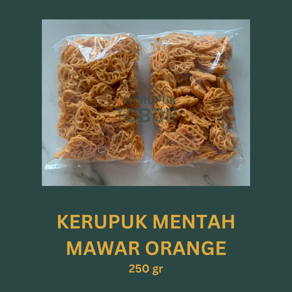 

Kerupuk mawar oranye mentah - 250 gr