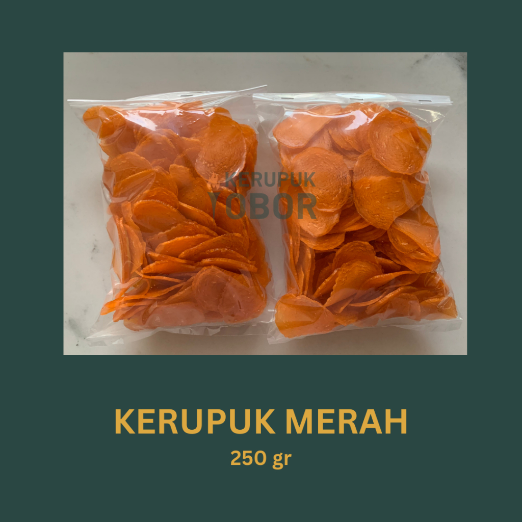 

Kerupuk ikan merah cocok untuk bubur, nasi goreng - 250 gr