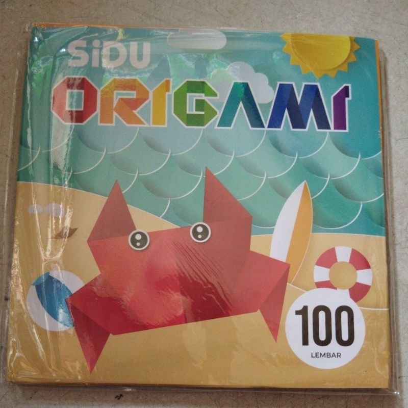 

kertas origami sidu ukuran 14 x 14 cm 1 pack isi 100 lembar