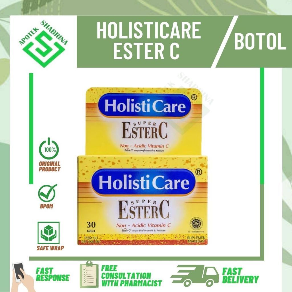 Ester C BOTOL / Holisticare/ suplemen vitamin c/ ESTER C BOTOL