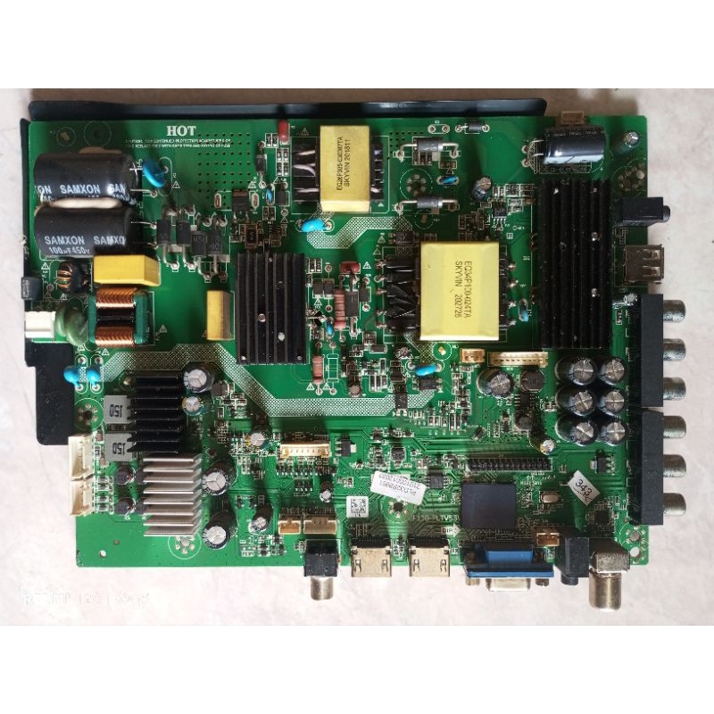 mb mobo mainboard plus psu tv led polytron 32b8951 original