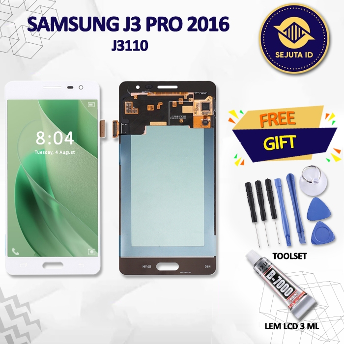 LCD SAMSUNG J3110 / GALAXY J3 PRO 2016 KONTRAS ORIGINAL FULLSET [ FREE TOOLSET + LEM LCD ]