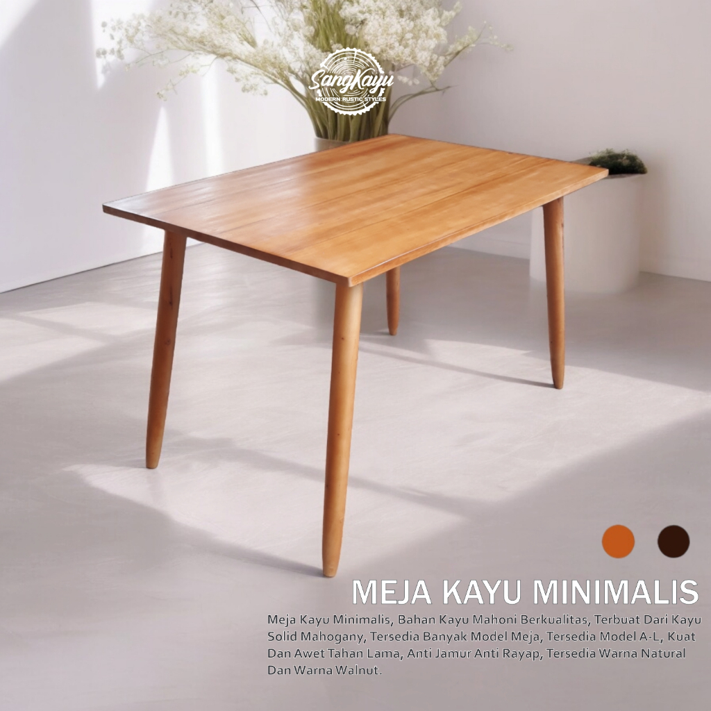 SangKayu Meja Kayu Meja Minimalis 120x60x75 cm Meja Kerja Wooden Table / Meja Kayu / Meja Kayu Minim