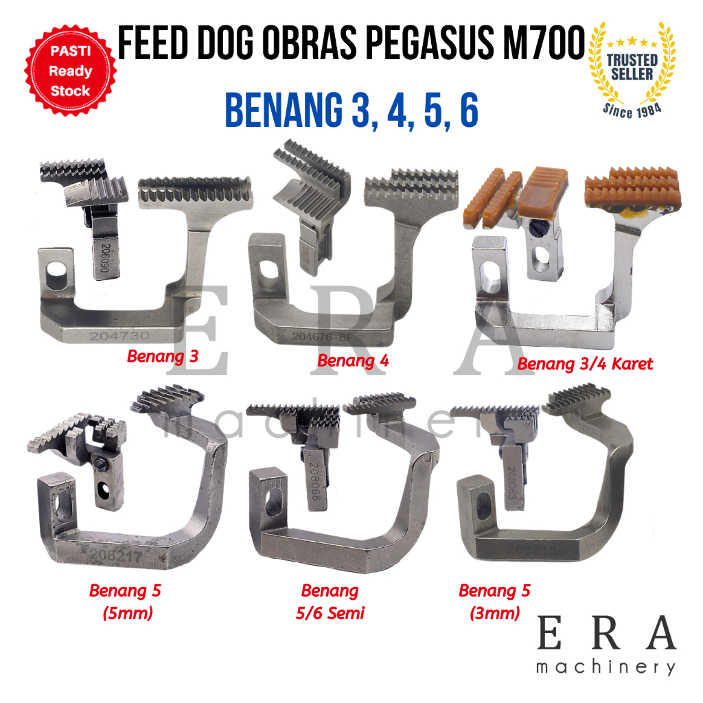 Feed dog Obras Pegasus M 700 benang 3 4 5 6