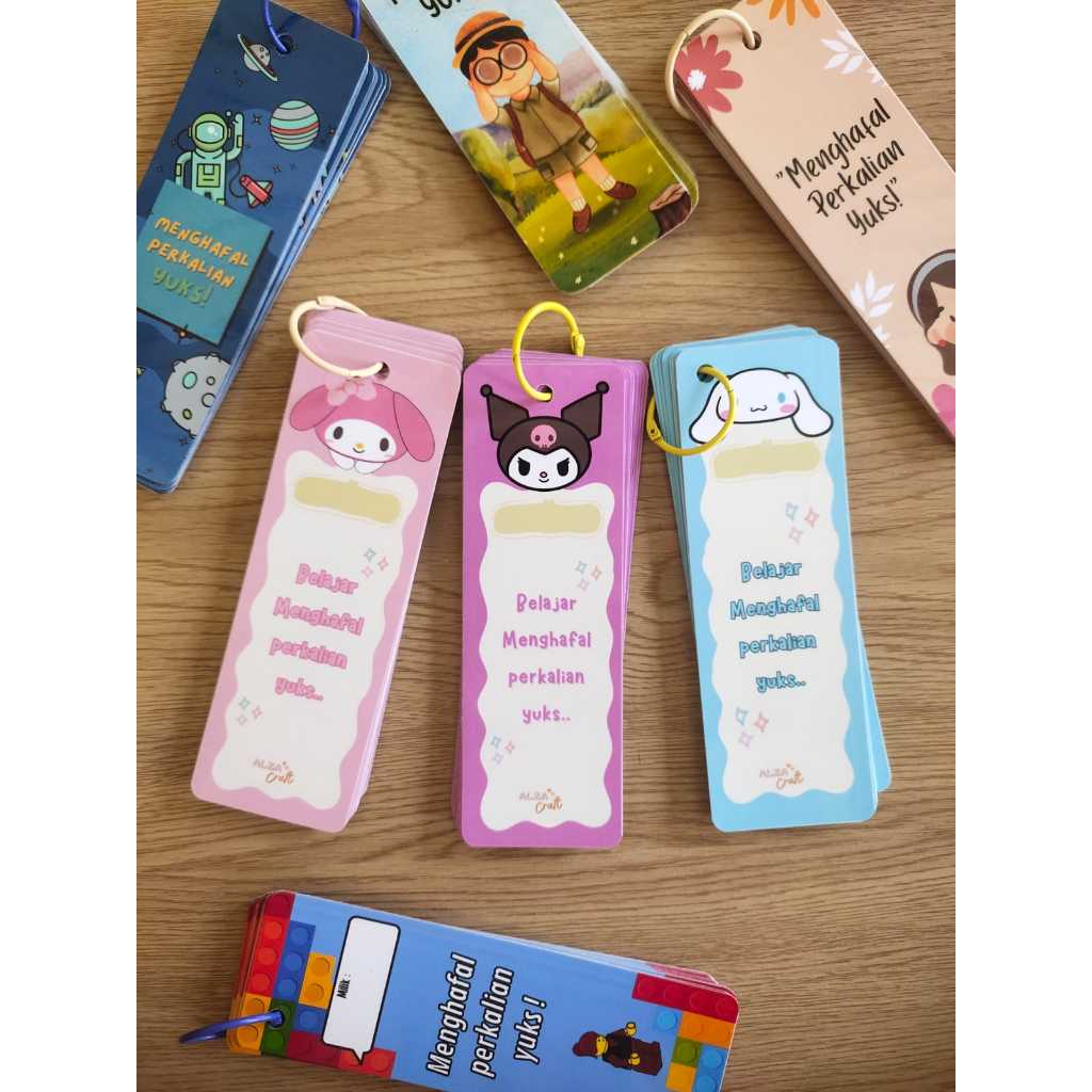 Flash Card Perkalian dan Pembagian| Kartu Tabel Perkalian