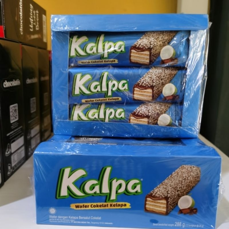 

KALPA Wafer Coklat dengan taburan kelapa ( 1 BOX ISI 12 PCS )