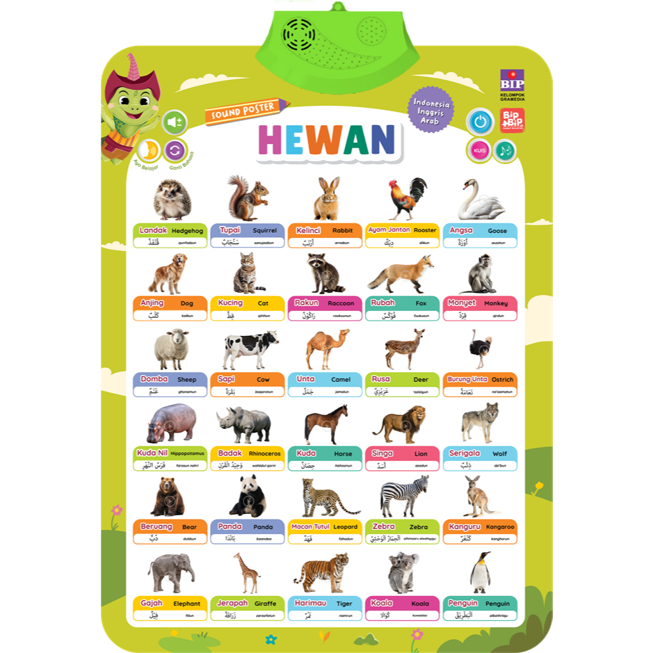 Gramedia Batam - Sound Poster Bip Bip: Hewan