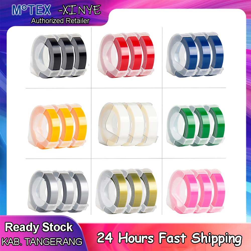 

Cidy Dymo Label Tape Embossing/Scribbing,3D timbul-9mmx3m