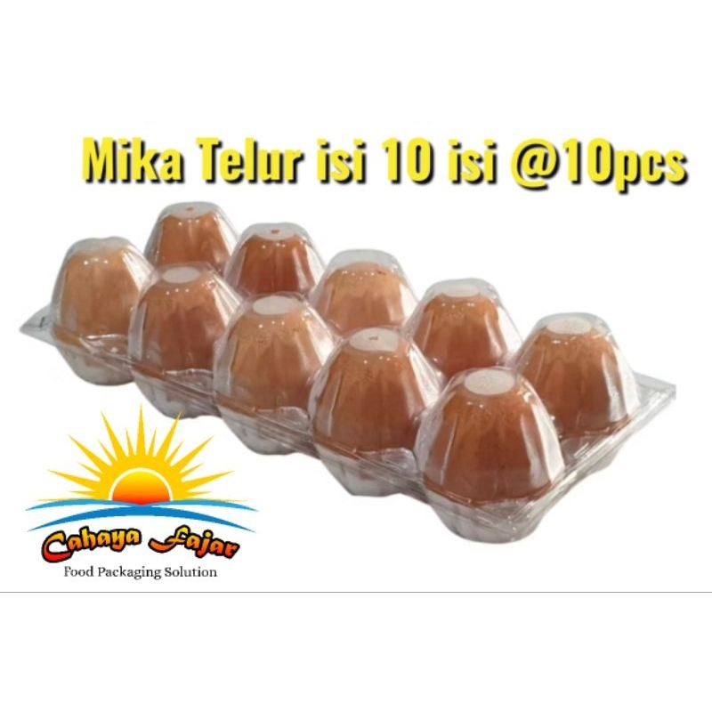 Mika Telur isi 10 Telur @10pcs Kemasan Telur asin Tray Telur
