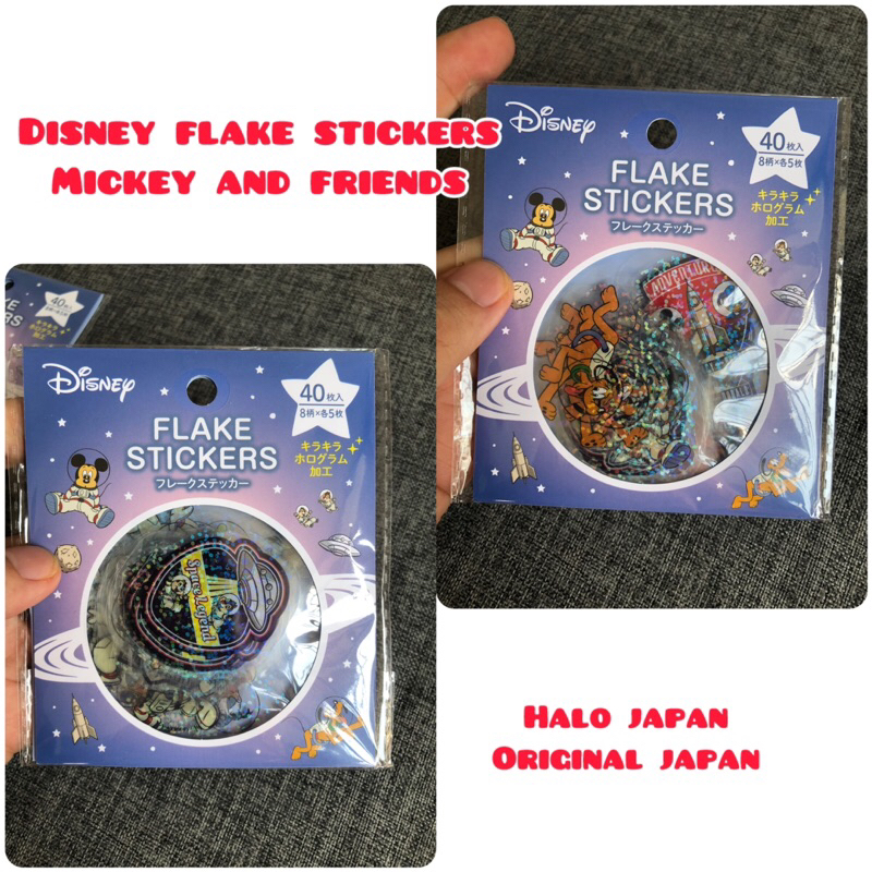 

disney edition mickey and friends flake stickers glitter original japan