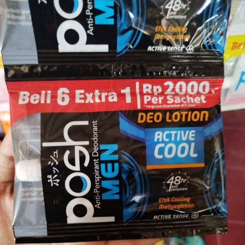 posh men deo lotion active cool sachetan rentengan