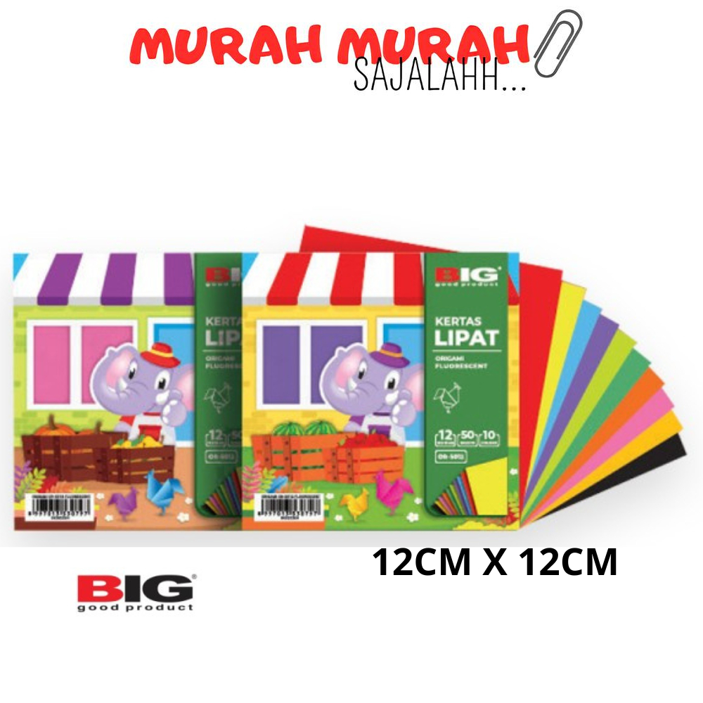 

Kertas Lipat Origami BIG 10 Warna 2 Sisi 12X12 OR-5012