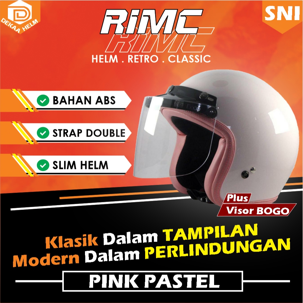 HELM HELEM HLEM HLM HELMET MOTOR RIMC CLASSIC KLASIK MURAH TERBARU BERKUALITAS KEREN PRIA WANITA COW