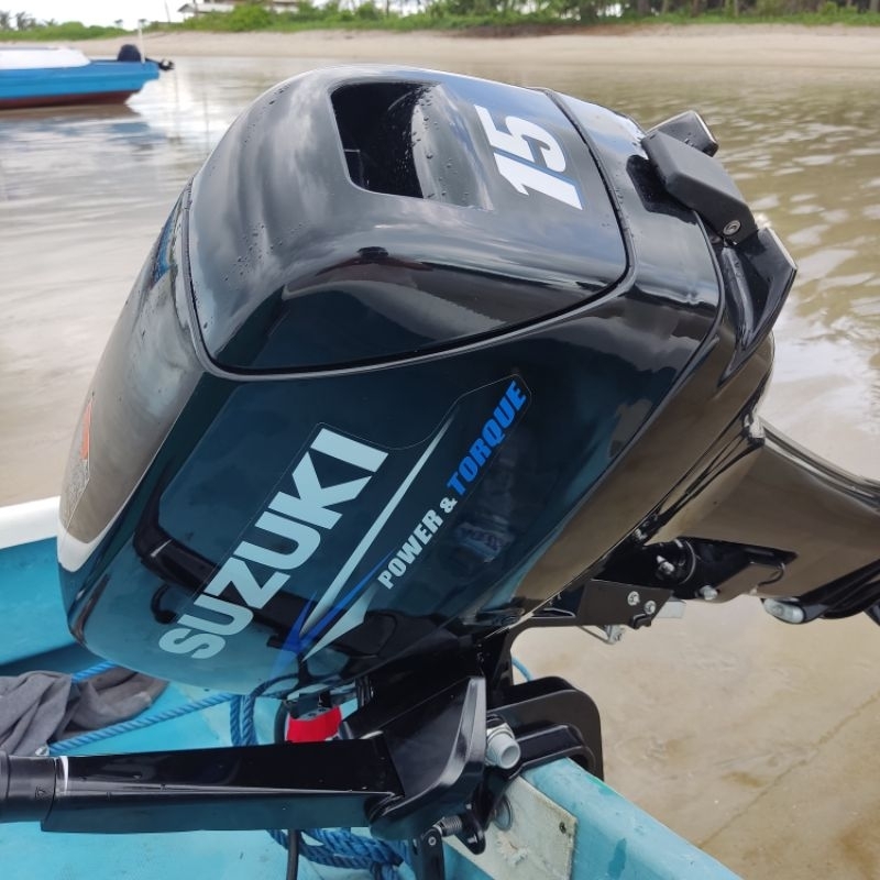 Mesin Tempel Suzuki 2Tak 15PK Outboard Engine 2 Stroke NEW Garansi Resmi