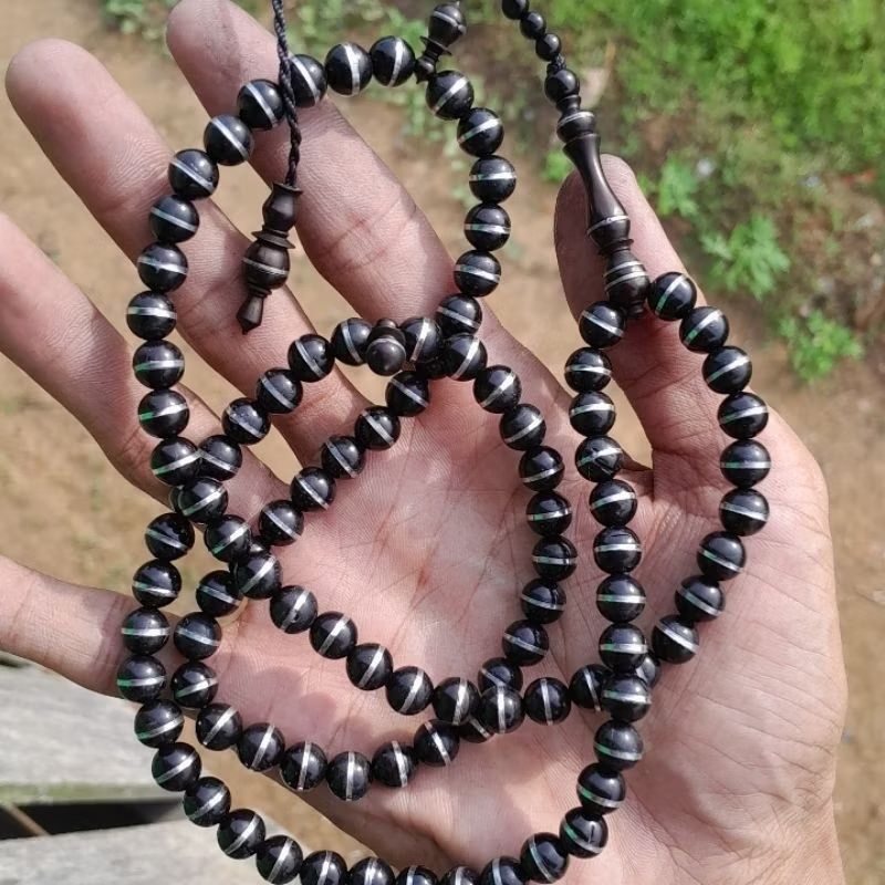 Original Tasbih kaukah 99  bulat prada hitam