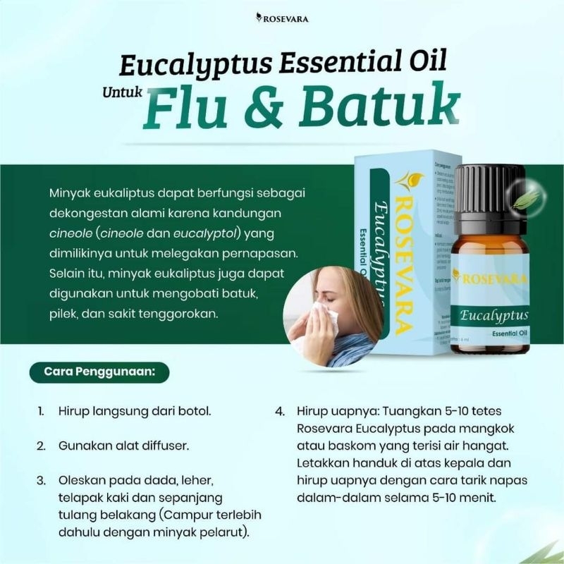 Rosevara Eucalyptus essential oil dari varash