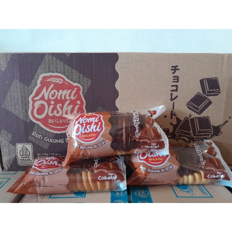 

GR OISHI Roti Gulung 1 dus 60 pcs mix varian rasa exp 3 bulan