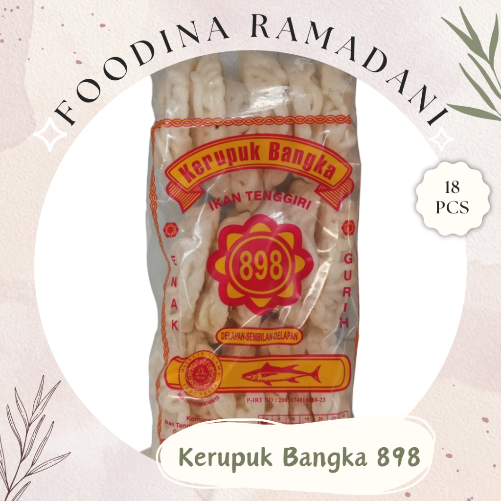 

KERUPUK BANGKA 898 Ikan Tenggiri - Bangka Crackers [ Isi 18 Pcs ] Harga Per BKS