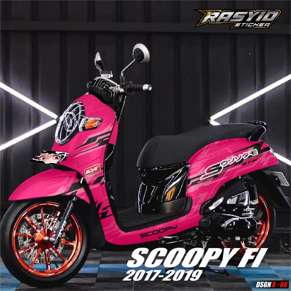 COD Sticker Decal Full Body Honda Scoopy FI Tahun 2017 2018 2019 Decal Sticker Scoopy Racing Honda G
