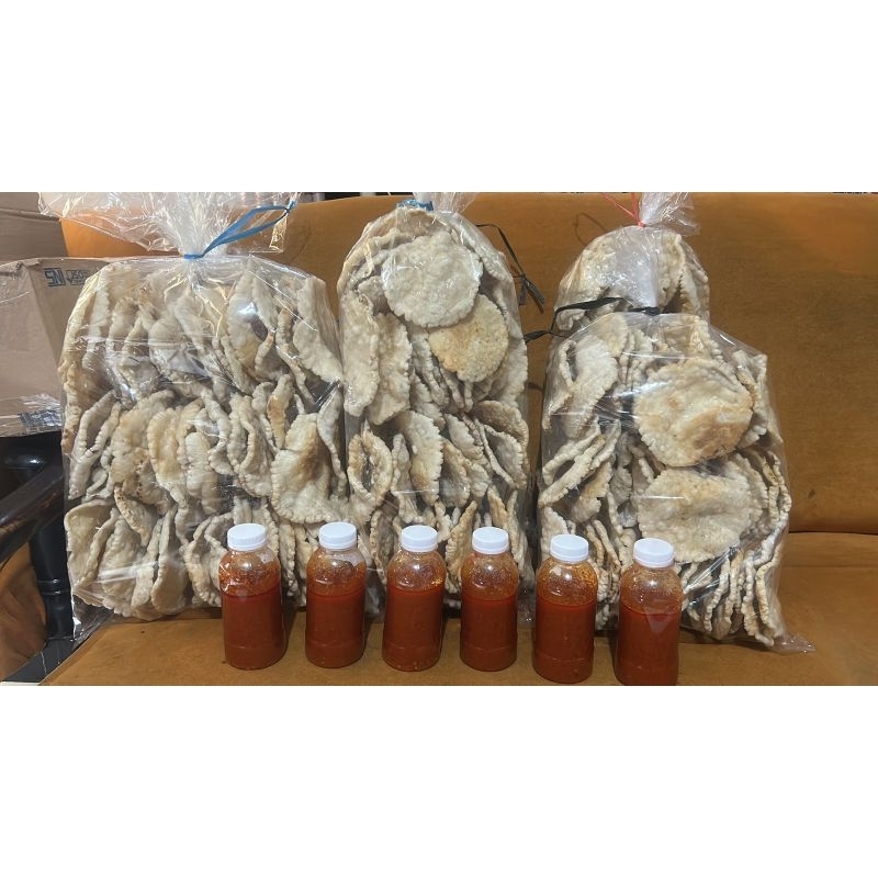 

Kemplang Bakar + Sambal / Kemplang Tunu / Kerupuk (isi 50 pcs)