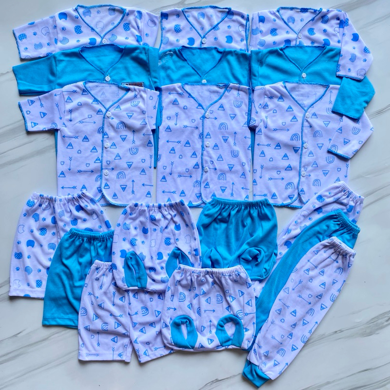 18 Pcs Baju Bayi Baru Lahir Celana Bayi Newborn Laki Laki Perempuan Pakaian Bayi Kado Lahiran Gift