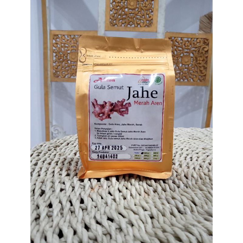 

Gula Semut Jahe Merah Aren 180gr/Gula Aren Rasa Jahe Merah