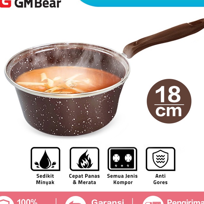 Beli GM Bear Wajan Penggorengan Enamel  Panci Wok Pan Enamel