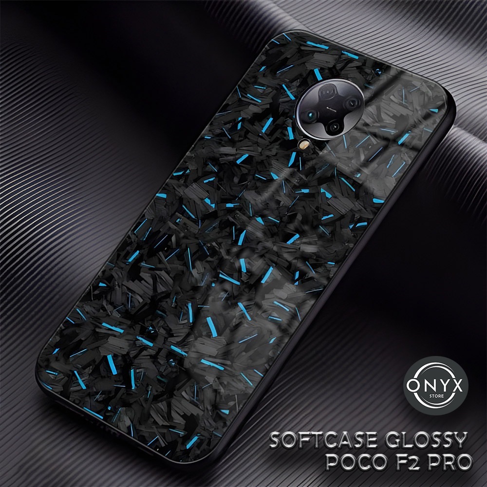 (AA07) Softcase Glossy POCO F2 PRO | Kesing Hp Xiaomi | Case Premium Motif Karbon