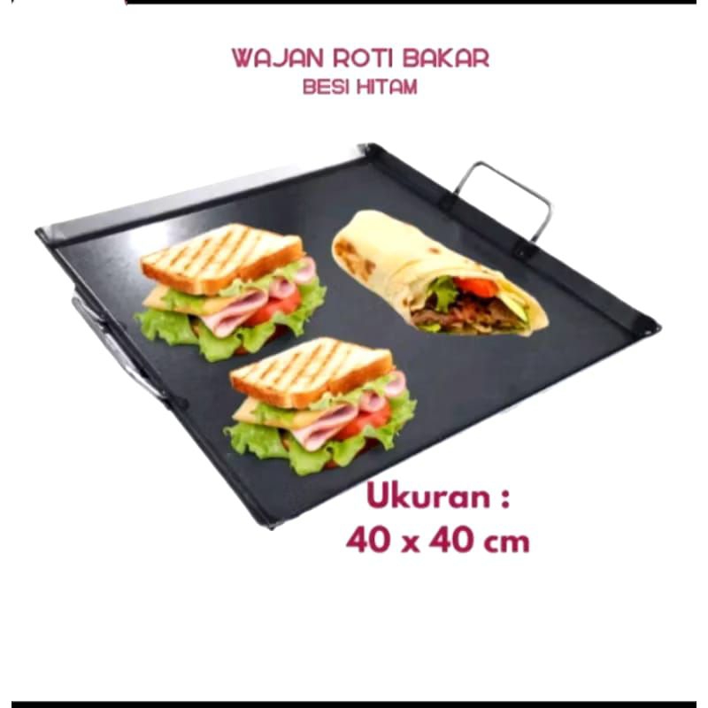 wajan loyang penggorengan burger sosis plus roti bakar ukuran 40x40