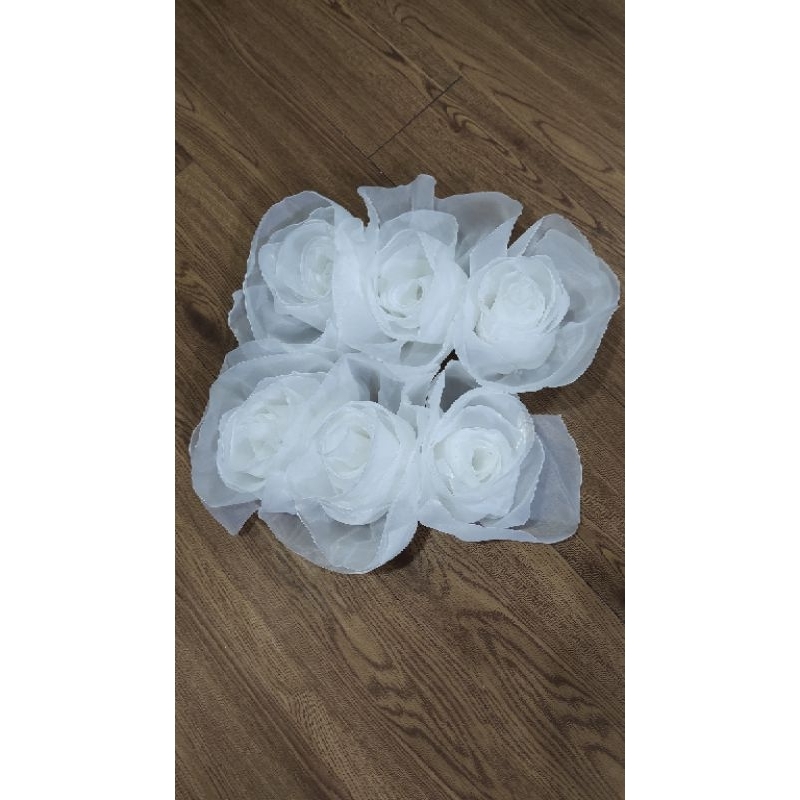 aplikasibunga/bunga organza/bunga hias/bunga tempel/organza/bunga bordir/aplikasi mawar