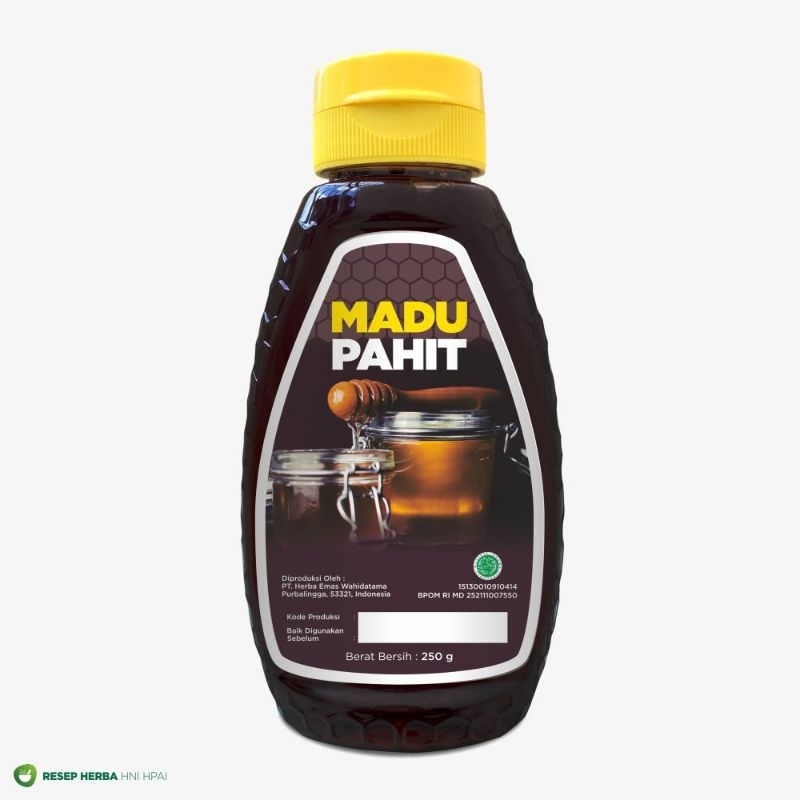 

Madu Pahit HNI Madu hitam dengan rasa yang khas diproduksi oleh lebah Apis Dorsata yang mengkonsumsi nektar dari kuncup pohon yang pahit. Mempunyai kandungan alkaloid yang cukup tinggi, berfungsi sebagai antibakteri alami. Terlaris Termurah