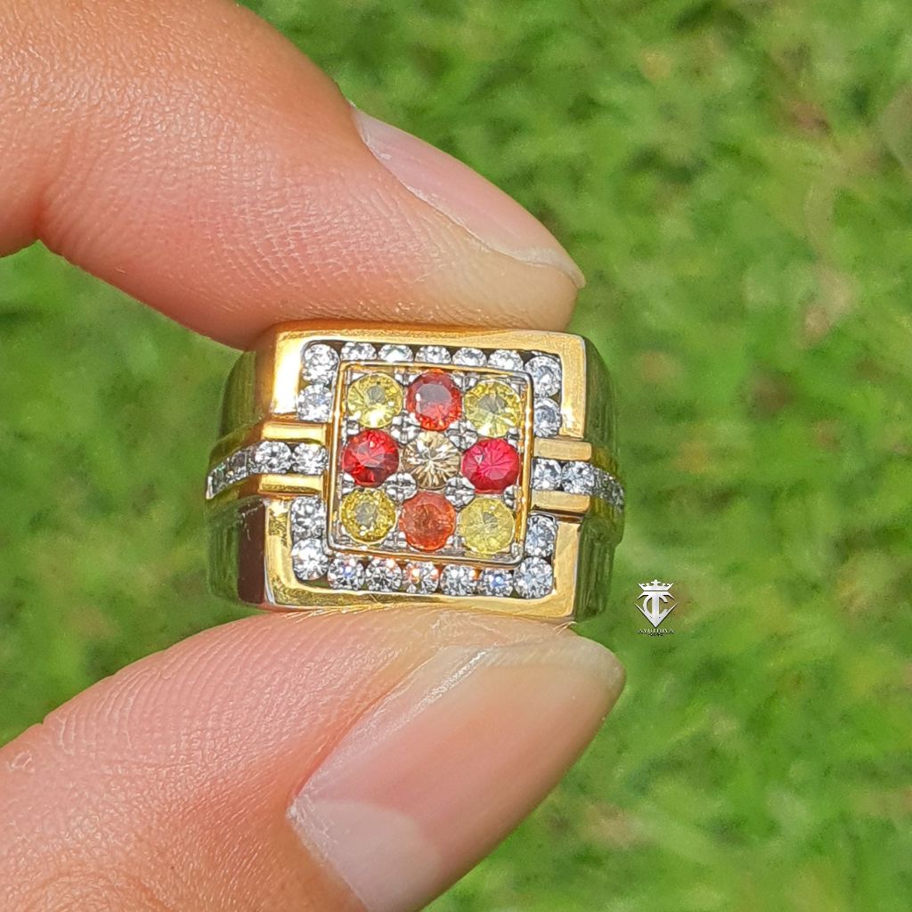 Natural Stampel Orange & Yellow Sapphire Tanzania 1.00 Ct Est CGL Memo