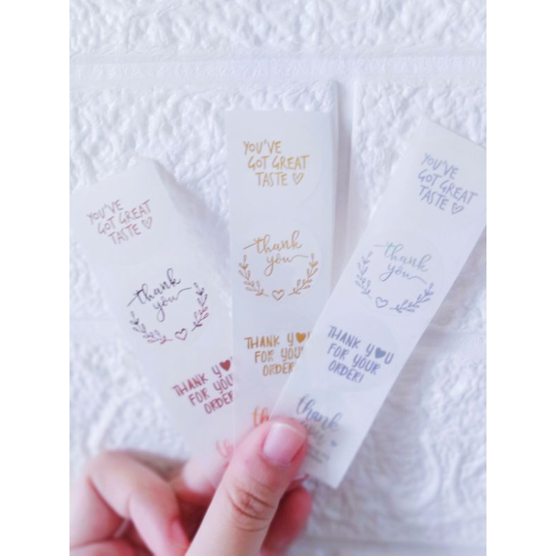 

20pcs STIKER THANK YOU BULAT ESTETIK ukuran 2,5cm