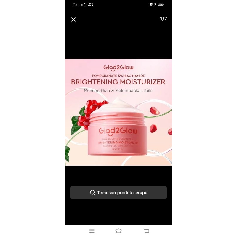 Moisturizer glad2glow pink