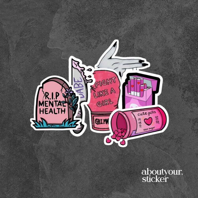 

STICKER LAPTOP /TUMBLR / KOPER AESTHETIC TERMURAH ISI 6pcs