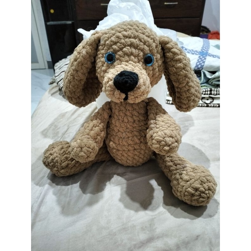 boneka anjing golden retriever amigurumi