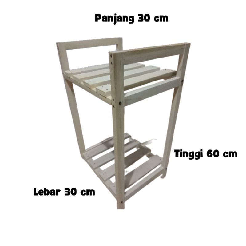 Rak Kayu 2 Tingkat Untuk Dispenser Dan Magicom Rak rice Cooker dan Dispenser rak kayu Susun serbagun