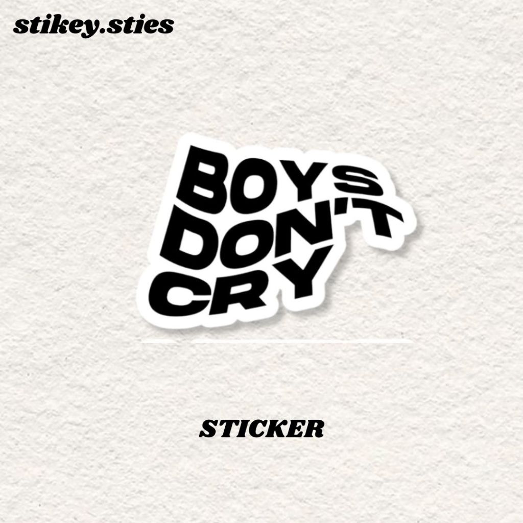 

STICKER BOYS DONT CRY AESTHETIC ANTI AIR VINYL / STIKER HELM LAPTOP HP MOTOR TUMBLR TAS KOPER