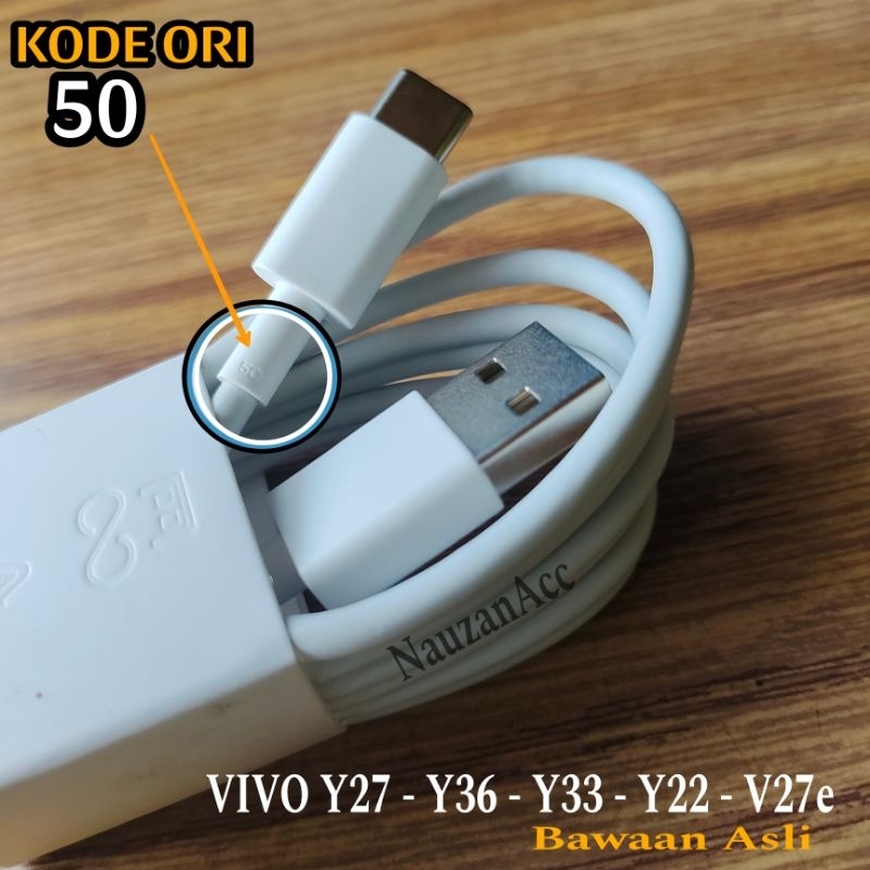 Kabel Data Vivo Tipe C T1 Pro, Y30, Y33, Y36, V23e, V25e, V27e, Y21t. Original Fastcharging VIVO