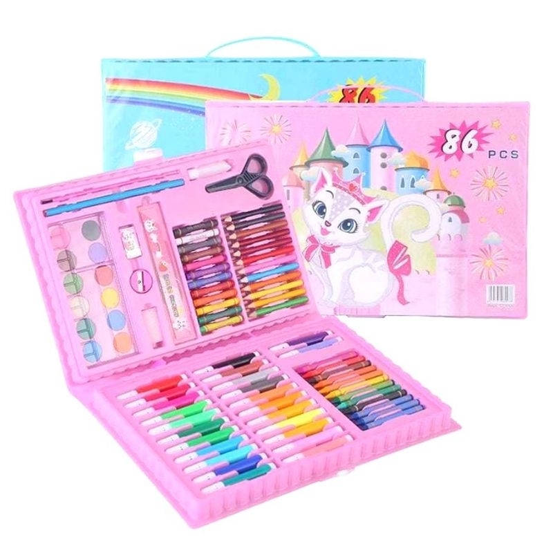 

Crayon Set Isi 86 Pcs/Pensil Crayon Warna Cat Air