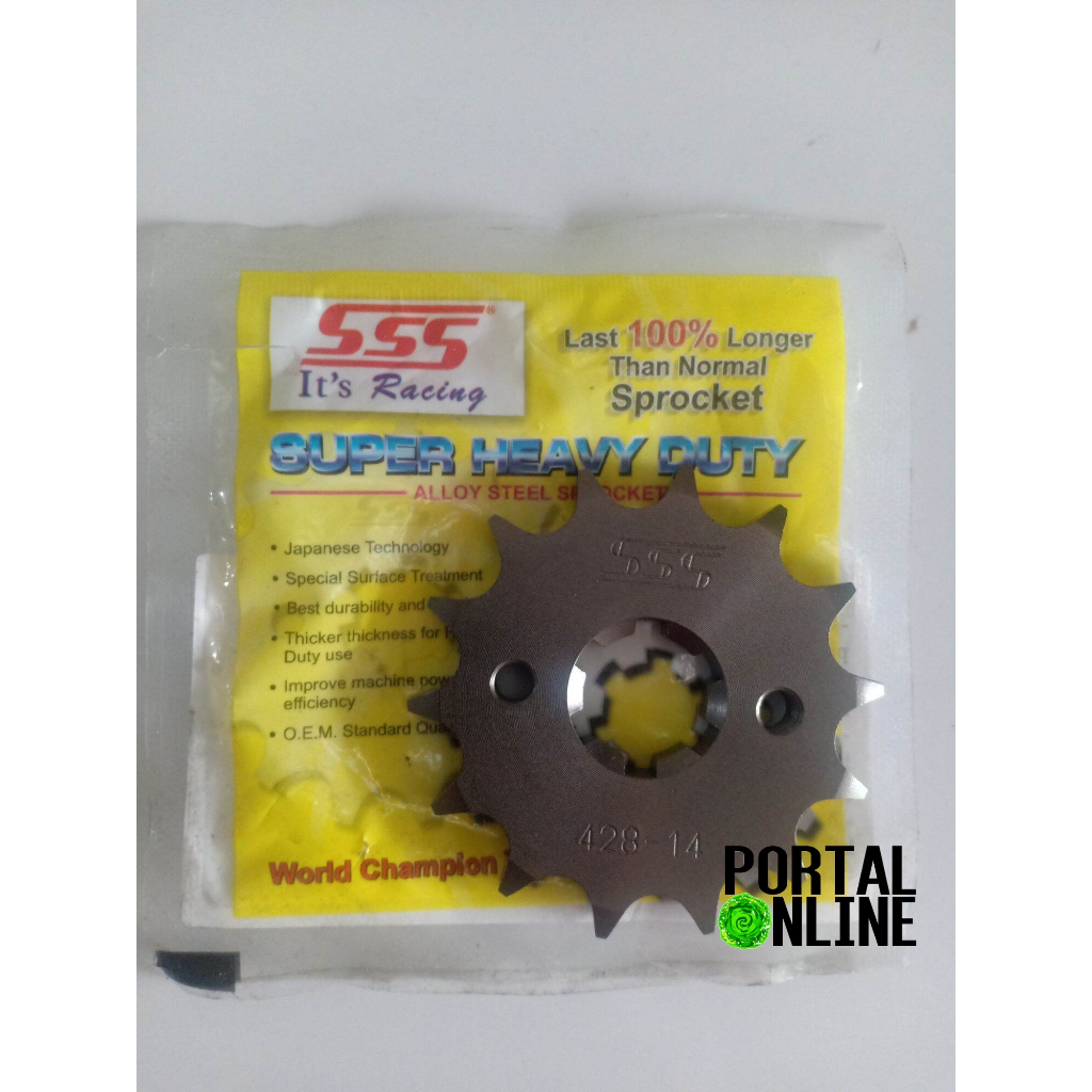 GEAR DEPAN 428 SSS ORIGINAL GIR  JUPITER Z JUPITER Z1 VEGA R ZR JUPITER MX VIXION RX KING RXZ FORCE 