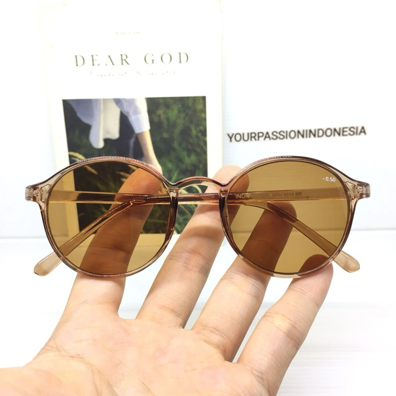 SPH3014BR Kacamata Minus Lensa Coklat -0.50 sd -4.00 Kacamata Minus Cowok Cewek