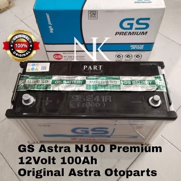 Aki Accu Mobil dan Genset GS Astra N100 12v 100ah Original Astra Otoparts