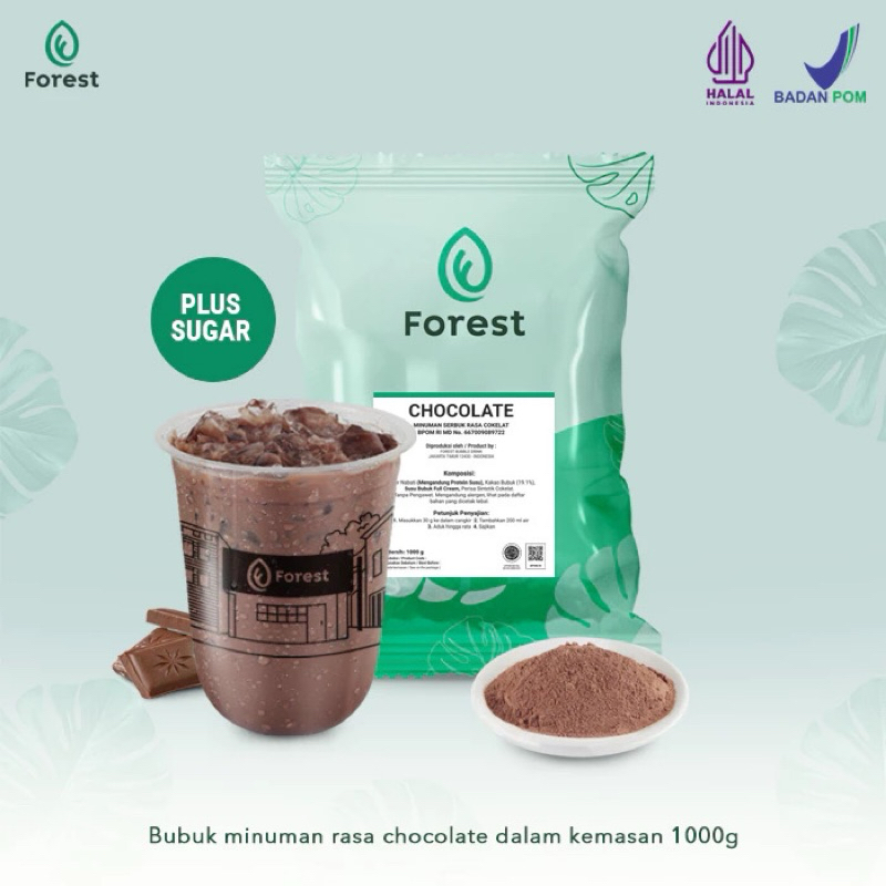 

Forest Bubuk Minuman Rasa Chocolate Plus Gula Powder 1000g