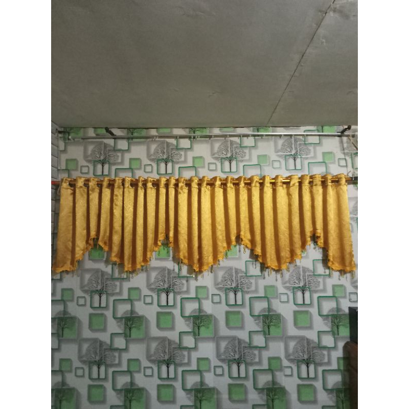 Gorden Poni semokring rumbai gorden Pintu poni hordeng Jendela Mewah Tirai atas pintu