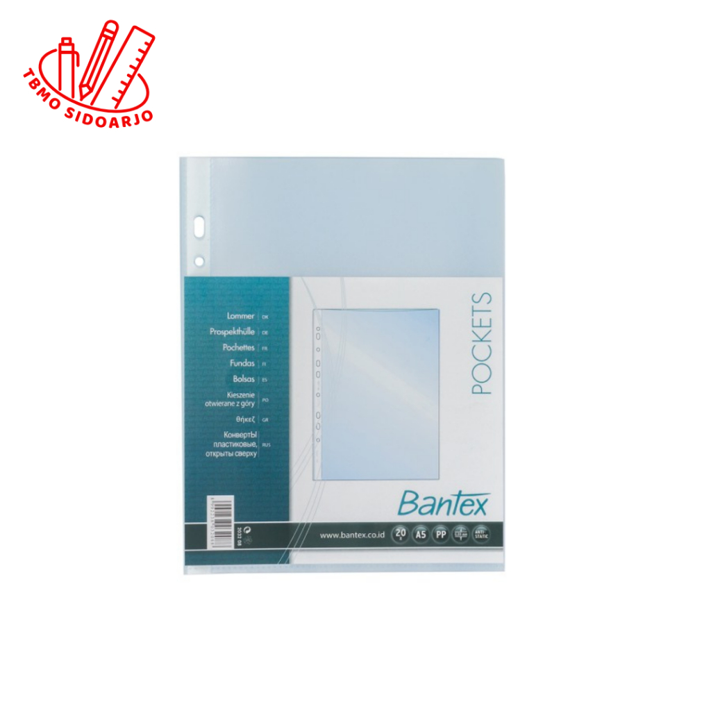

TBMO Bantex Pocket Antiglare 20 Sheets 0.08mm thickness A5 8032 08