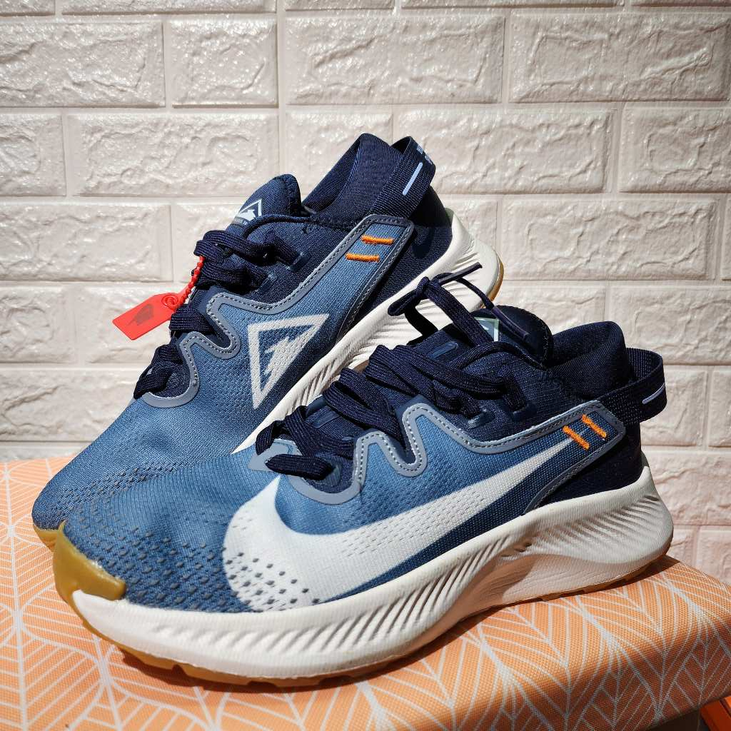 SEPATU RUNNING ZOOM PEGASUS TRAIL 2 NIKE NAVY 41 REAL PIC