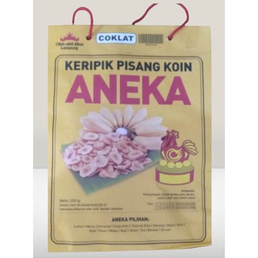 Keripik Pisang Koin Aneka Yen Yen Coklat 200 gram