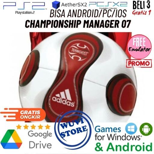 PS 2 Championship Manager 07 | Bisa di PC / Android / IOS Plus Emulator | Beli 3 Gratis 1