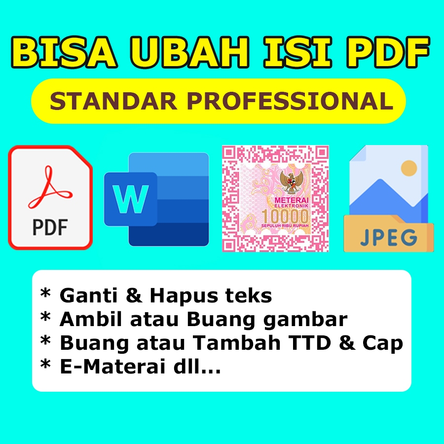 Jasa Edit PDF Koreksi / Perbaiki / Revisi Teks CV dan Konten Dokumen File